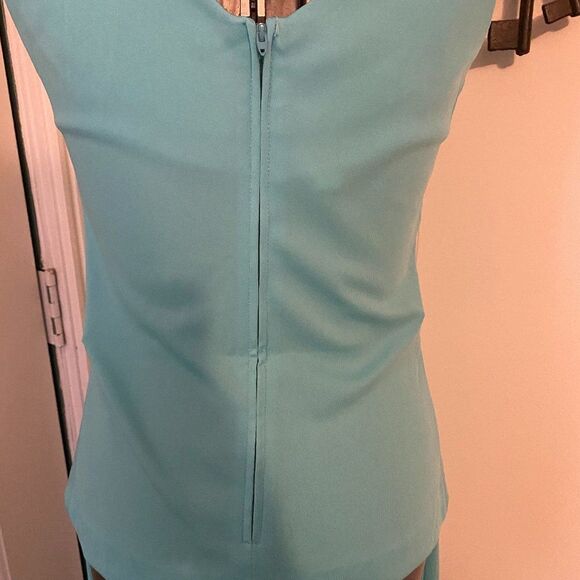 Vintage Kitty 60"s 70"s Turquoise 3 Piece Paint/Leisure Suit Size 10 - Picture 15 of 16